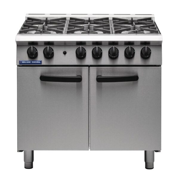 Blue Seal G750-6 Nat gas 6 burner range cooker.
