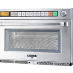 This is a front on image of a Panasonic NE-1880 Commercial Microwave