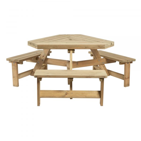 WINER & DINER TRIANGLE PICNIC TABLE - 6 SEATER. ZA.72133CT