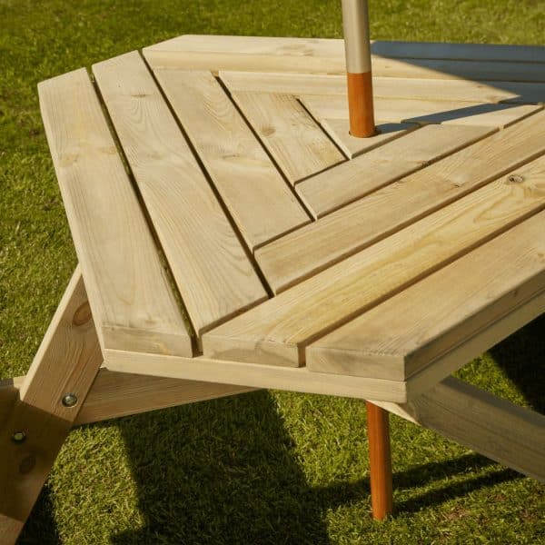 WINER & DINER TRIANGLE PICNIC TABLE - 6 SEATER. ZA.72133CT - Image 2