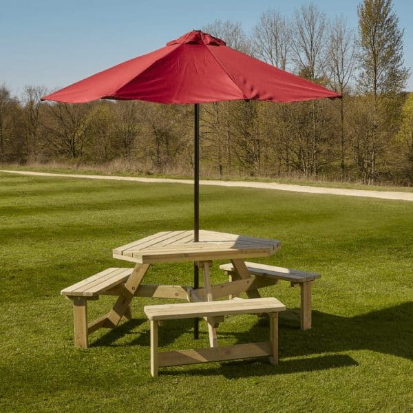 WINER & DINER TRIANGLE PICNIC TABLE - 6 SEATER. ZA.72133CT - Image 4