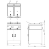 Lincat J12 Twin Tank, Free Standing Electric Fryer - Image 3